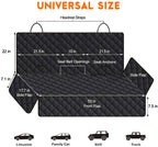 Pet Hair&Grime Shield Dog Car Seat Cover, Back Seat Cover for Dogs Pet Car Seat Protector Waterproof Bench Car Seat Cover, Non-Slip Rear Seat Cover Fits Middle Armrest for All Cars Trucks Suvs - Black
