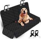 Pet Hair&Grime Shield Dog Car Seat Cover, Back Seat Cover for Dogs Pet Car Seat Protector Waterproof Bench Car Seat Cover, Non-Slip Rear Seat Cover Fits Middle Armrest for All Cars Trucks Suvs - Black